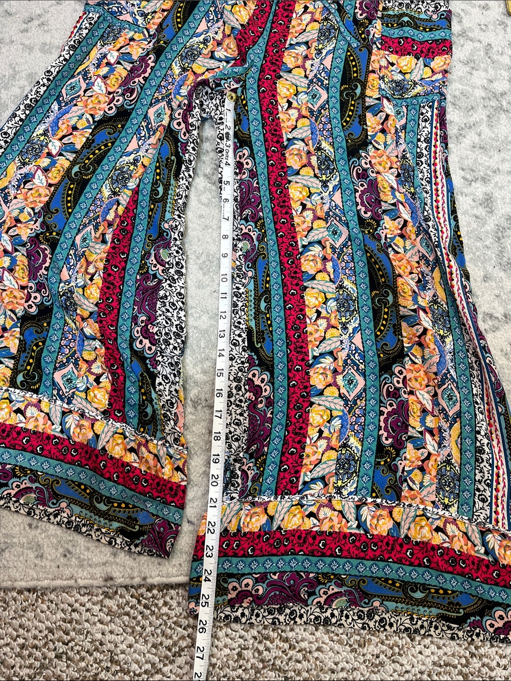 ANTHROPOLOGIE CALAIS JUMPSUIT NOVELTY PRINT BOHEMIAN WIDE LEG SZ XS - Picture 11 of 15